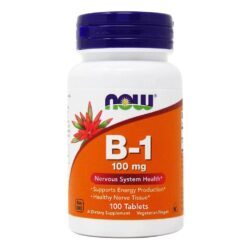Vitamina B-1 100 mg Now Foods - 100 Tabletes: Essencial para Metabolismo e Energia