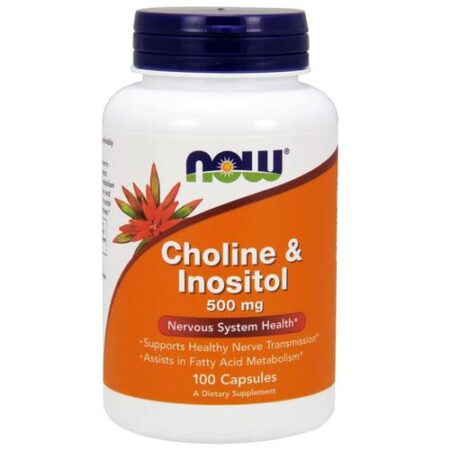 Now Foods, Colina e Inositol 500 mg - 100 Cápsulas