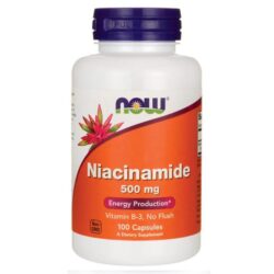Now Foods Niacinamida 500 mg - 100 Cápsulas: Vitamina B3 Essencial para Sua Saúde