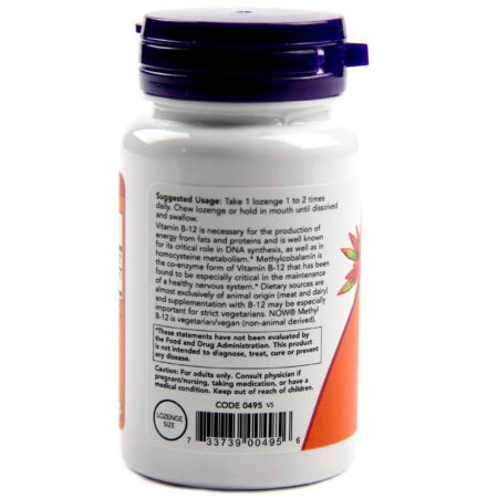 Now Foods, METIL B-12 1000 mcg - 100 Pastilhas - Image 3