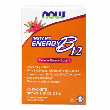 Now Foods Energia Instantânea Vitamina B-12 – 75 Sachês para Vitalidade Rápida no Brasil — foto 1