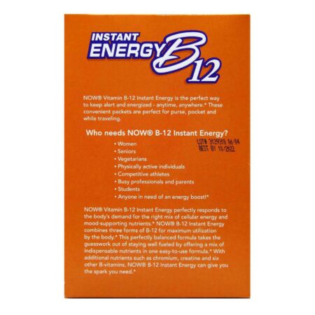 Now Foods, Energia Instantânea Vitamina B-12 - 75 Pacotes - Image 3