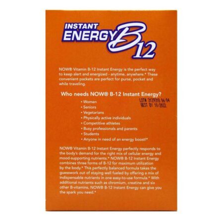 Now Foods Energia Instantânea Vitamina B-12 – 75 Sachês para Vitalidade Rápida no Brasil — foto 3