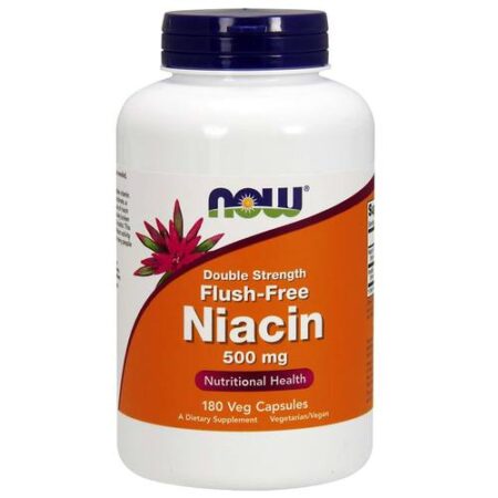 Now Foods, Niacina 500 mg Flush-Free - 180 Cápsula Vegetariana