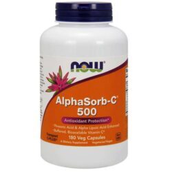 Vitamina C 500mg AlphaSorb-C Now Foods 180 Cápsulas Vegetarianas - Saúde e Imunidade