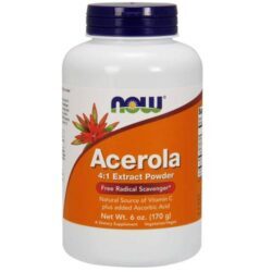 Now Foods Acerola 170g: Vitamina C Pura e Antioxidante Poderoso