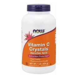 Cristais de Vitamina C 100% Pura Now Foods - 454g: Reforço Imunológico e Antioxidação Pura