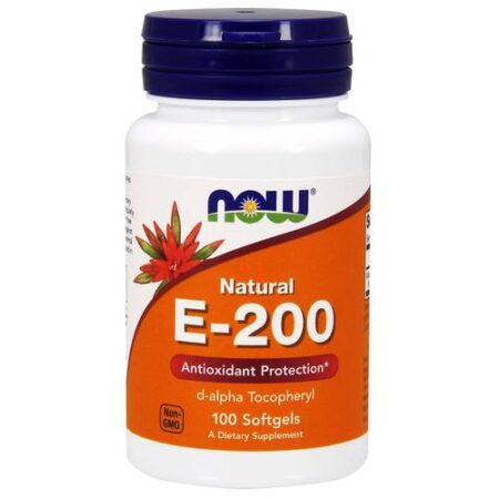 Now Foods, Vitamina E-200 UI - 100 Cápsulas em Gel