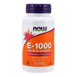 Now Foods Vitamina E-1000 UI - 50 Cápsulas em Gel: Potência Antioxidante para Sua Saúde