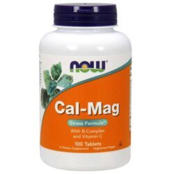 Now Foods Cal-Mag Stress Formula: Complexo B e Vitamina C com 100 Comprimidos para Bem-Estar