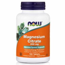 Now Foods Citrato de Magnésio - 200 mg 100 Tabletes: Essencial para o Bem-Estar