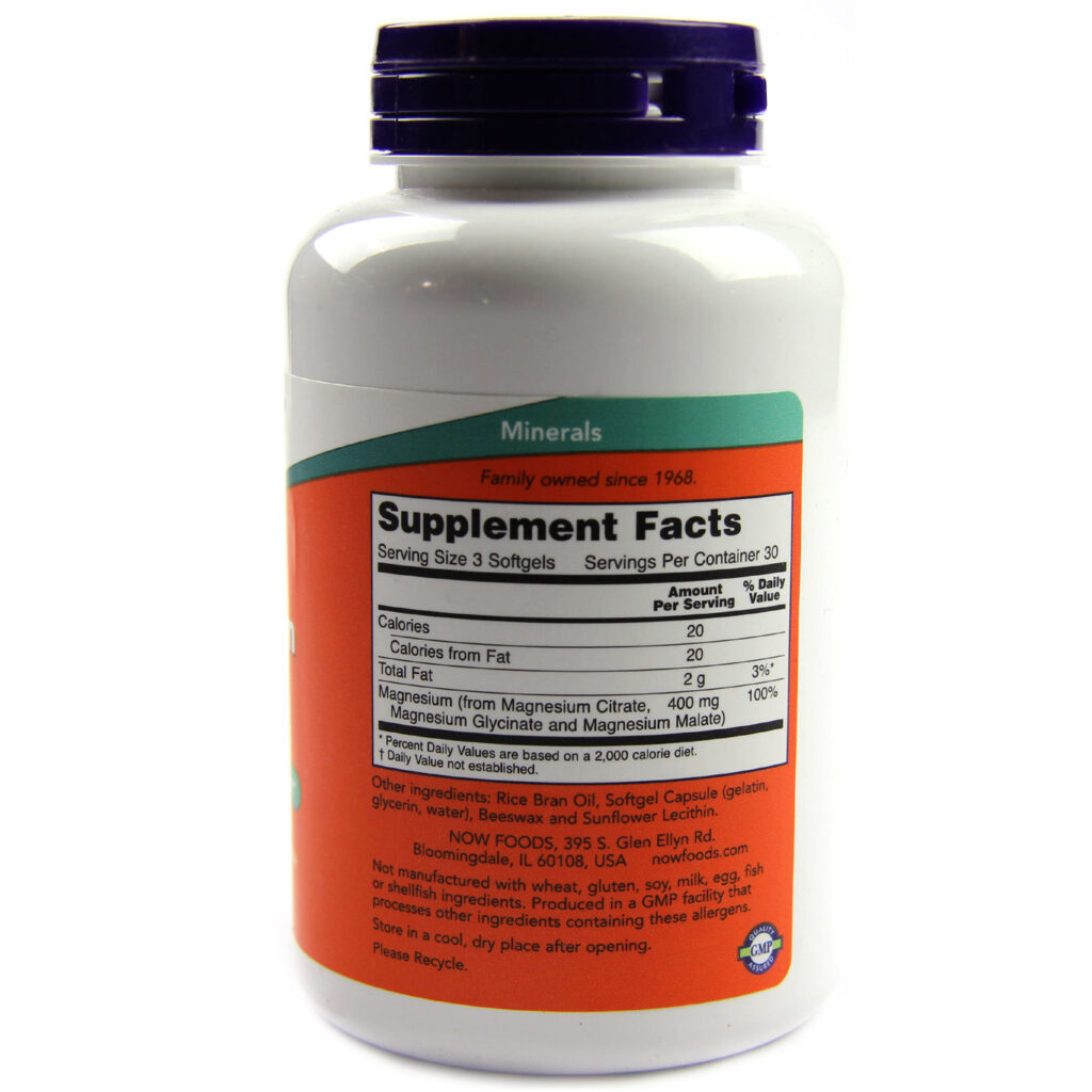 Citrato de Magnésio Now Foods - 90 Cápsulas em Gel para o Bem-Estar no Brasil - Imagem 2