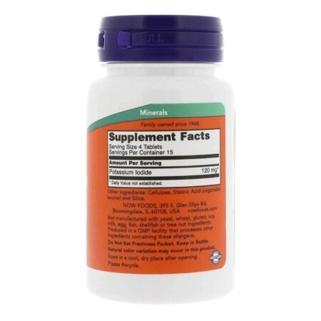 Now Foods, Iodeto de Potássio 30 mg - 60 Tabletes - Image 2