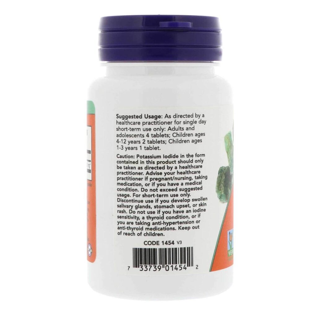 Now Foods Iodeto de Potássio 30 mg - 60 Tabletes: Saúde da Tireoide e Bem-Estar - Imagem 3
