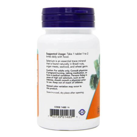 Now Foods, Selênio 100 mcg Sem Levedura - 100 Tabletes - Image 2