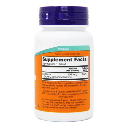 Now Foods, Selênio 100 mcg Sem Levedura - 100 Tabletes - Image 3