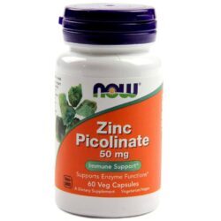 Zinco Policonato 50 mg Now Foods 60 Cápsulas Vegetarianas - Imunidade e Bem-Estar