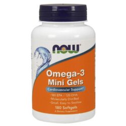 Now Foods Ômega 3 Mini Géis - 180 Cápsulas Gel: Saúde Cardiovascular e Cognitiva