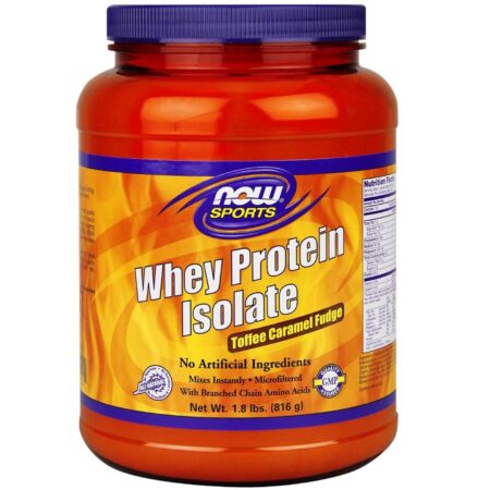 Now Foods, Whey Protein Isolate, Caramelo Toffee - 816 g