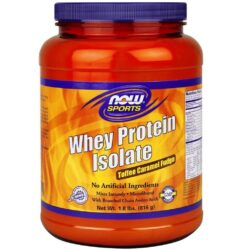 Now Foods Whey Protein Isolado Sabor Caramelo Toffee - 816g