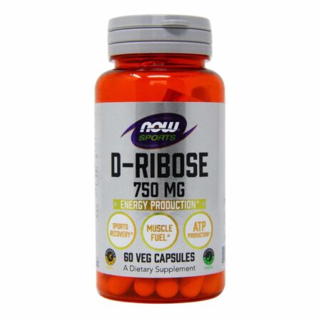 Now Foods, D-Ribosa 750 mg - 60 Cápsulas Vegetarianas