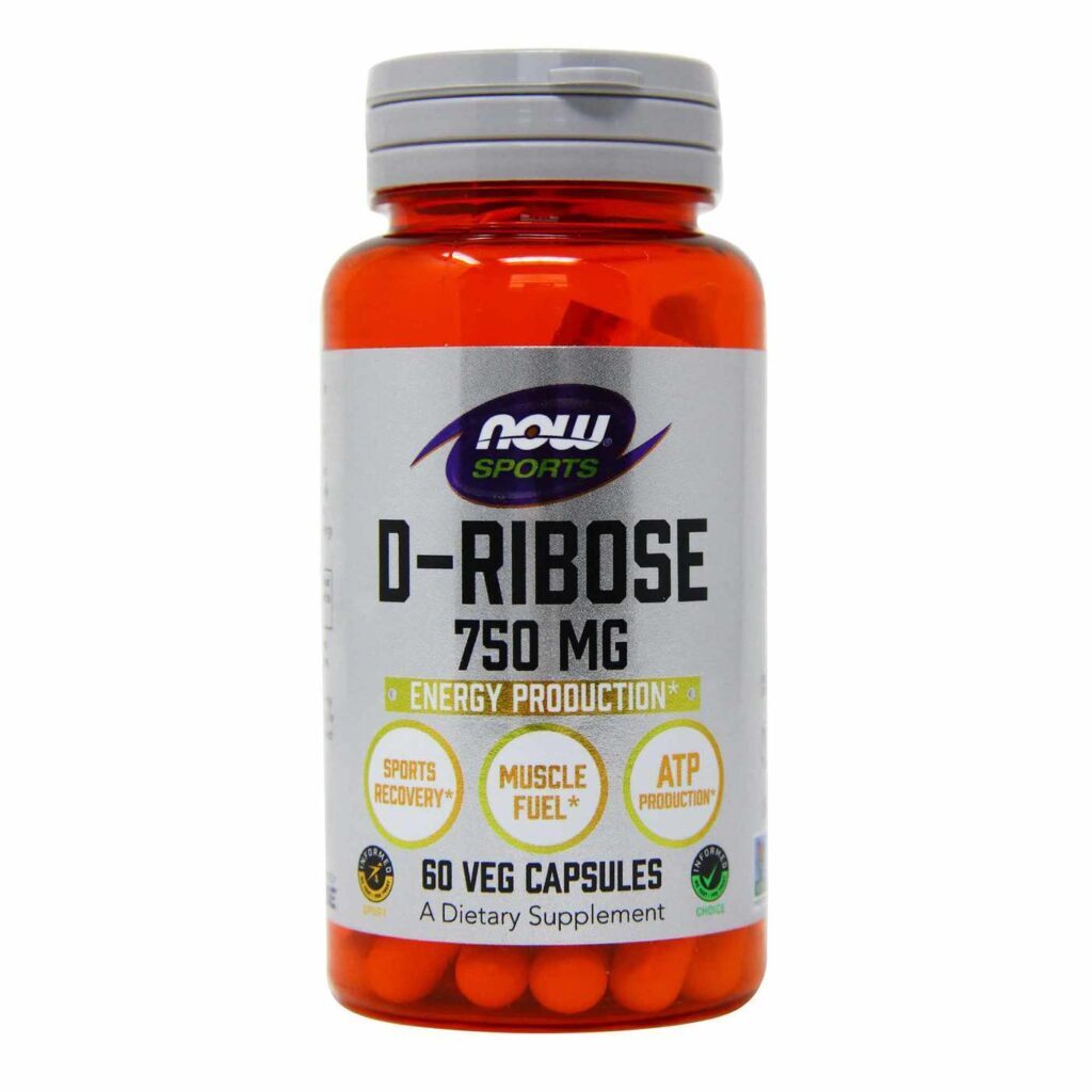 Now Foods D-Ribosa 750 mg - 60 Cápsulas Vegetarianas: Energia e Recuperação Muscular