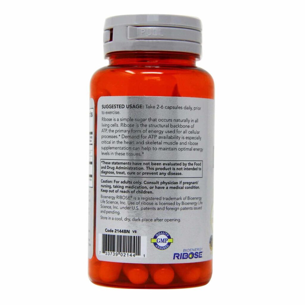 Now Foods D-Ribosa 750 mg - 60 Cápsulas Vegetarianas: Energia e Recuperação Muscular - Imagem 4