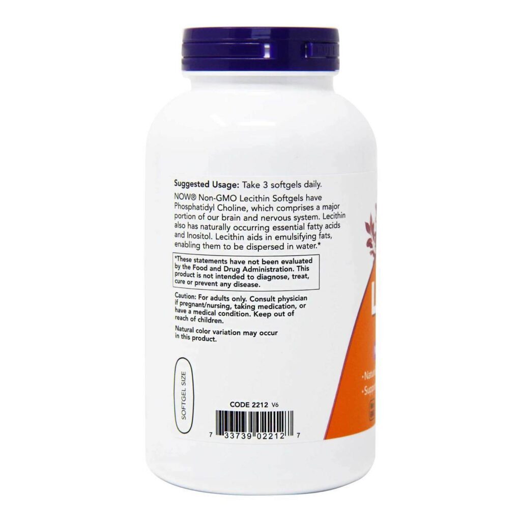 Lecitina 1200mg Now Foods - 200 Cápsulas em Gel: Saúde e Bem-Estar - Imagem 2