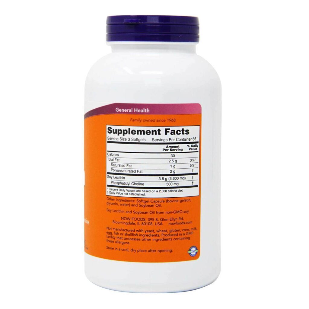 Lecitina 1200mg Now Foods - 200 Cápsulas em Gel: Saúde e Bem-Estar - Imagem 3