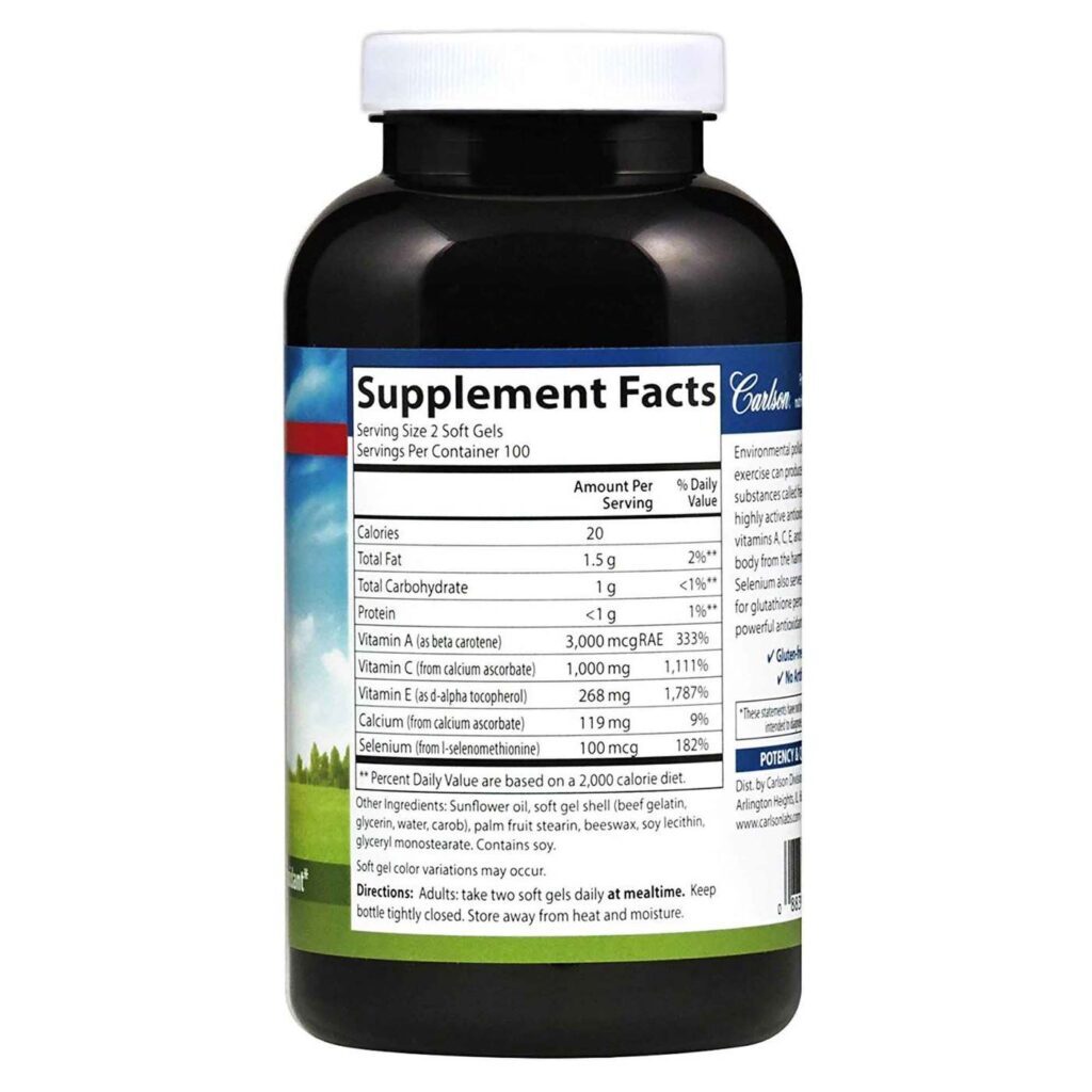 Carlson Labs ACES - 200 Cápsulas: Potencializa sua Saúde e Vitalidade - Imagem 2