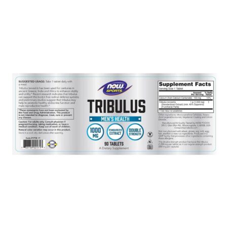 Now Foods, Tribulus 1000 mg - 180 Tabletes - Image 2