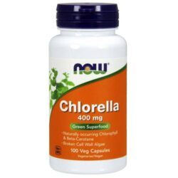 Chlorella 400mg Now Foods 100 Cápsulas Vegetarianas - Purificação e Vitalidade Natural