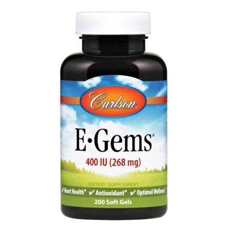 Carlson Labs, E-Gems® 400 IU - 200 Cápsulas em Gel