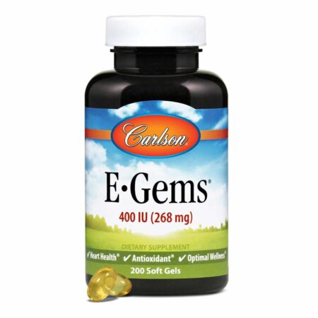 Carlson Labs, E-Gems® 400 IU - 200 Cápsulas em Gel - Image 4