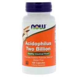 Now Foods Acidophilus Dois Bilhões – 100 Cápsulas: Saúde Intestinal e Imunidade