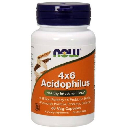 Now Foods, Acidophilus 4X6 - 60 Cásulas Vegatarianas