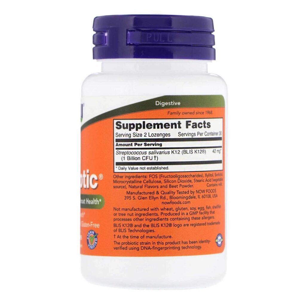 Now Foods OralBiotic - 60 Pastilhas: Saúde Bucal e Bem-Estar Intestinal - Imagem 2