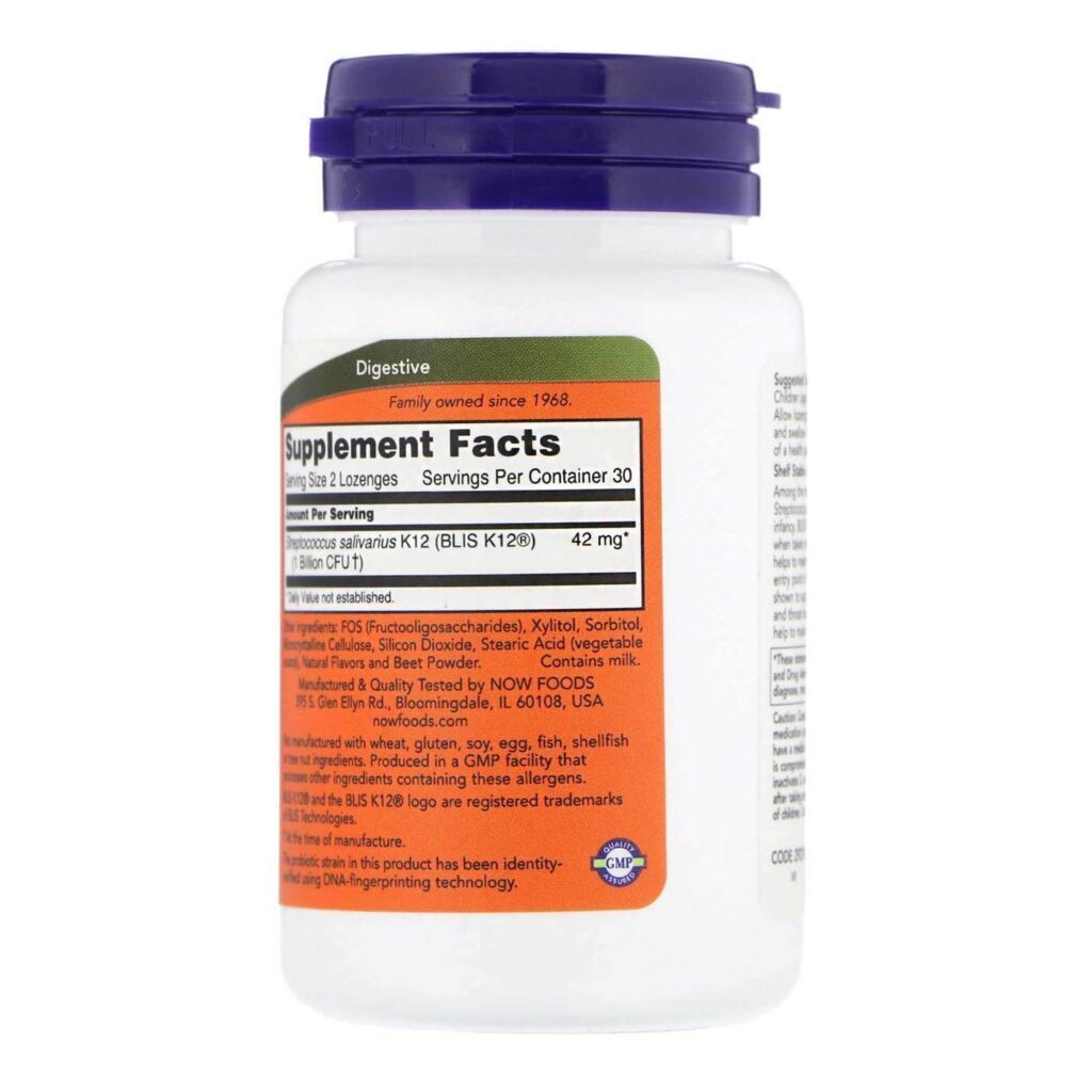 Now Foods OralBiotic - 60 Pastilhas: Saúde Bucal e Bem-Estar Intestinal - Imagem 3