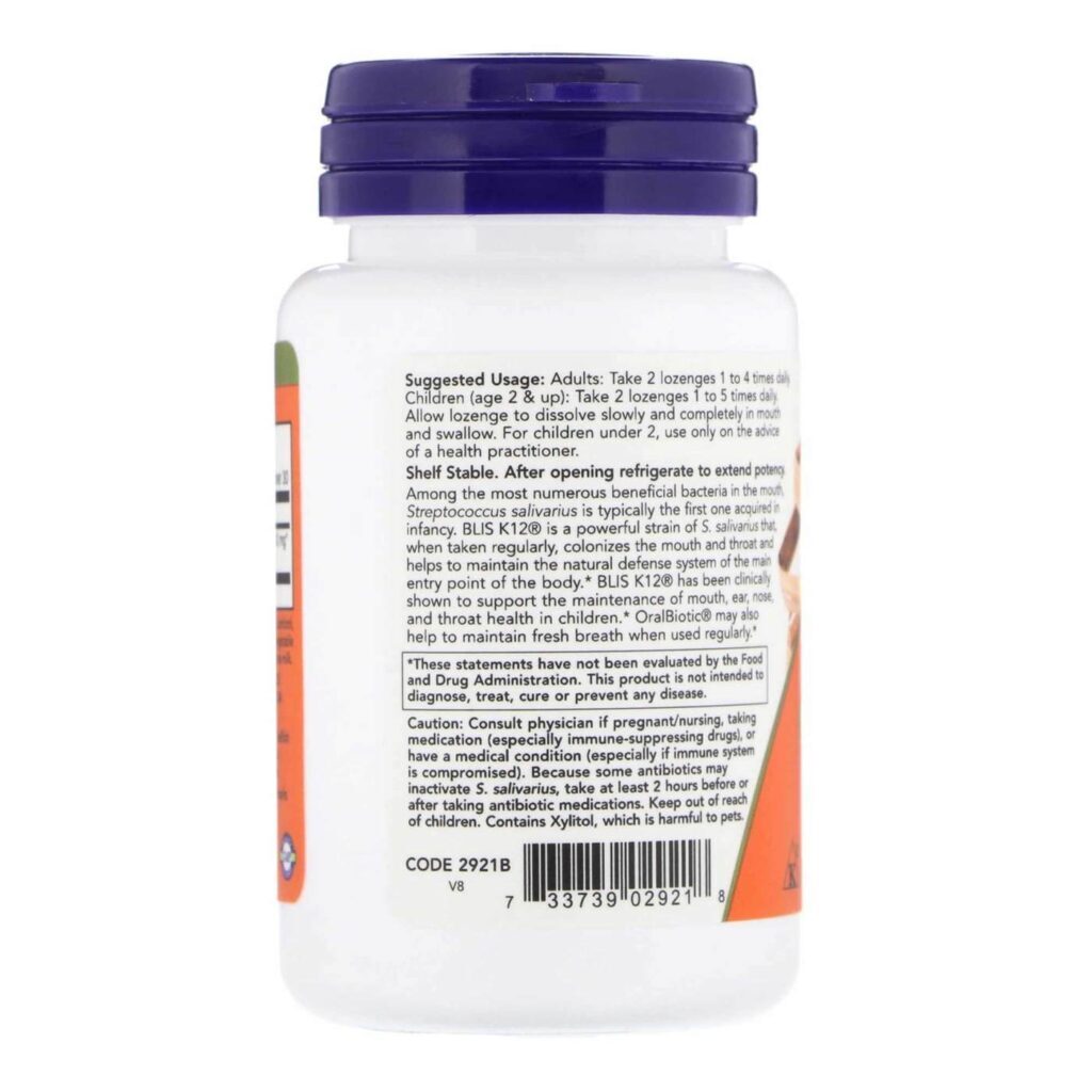 Now Foods OralBiotic - 60 Pastilhas: Saúde Bucal e Bem-Estar Intestinal - Imagem 4