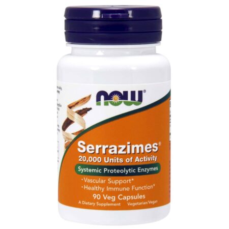 Now Foods, Serrazimes® Enzimas - 90 Cápsulas Vegetarianas