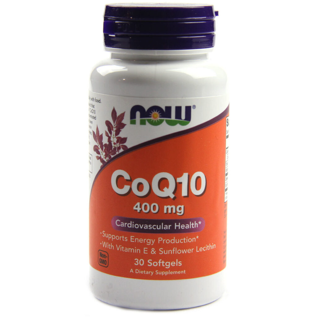 CoQ10 400 mg com Vitamina E e Lecitina Now Foods - 30 Cápsulas em Gel