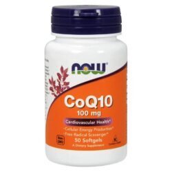 CoQ10 100 mg Now Foods 50 Cápsulas em Gel - Energia e Vitalidade Essenciais