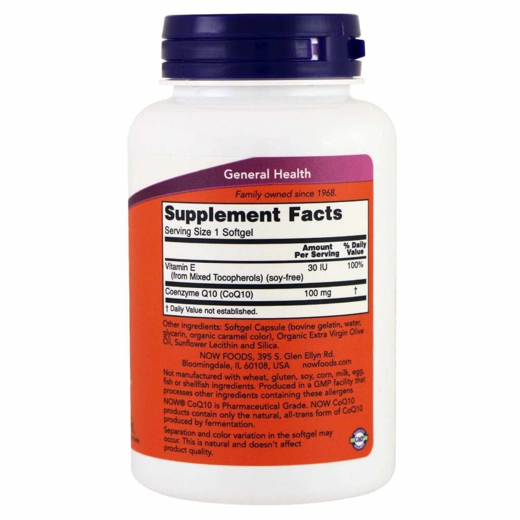 CoQ10 100 mg Now Foods 150 Cápsulas em Gel: Energia e Saúde Cardiovascular no Brasil - Imagem 2