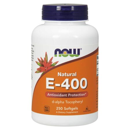 Now Foods, E-400 D-Alfa Acetato de Tocoferol - 250 Cápsulas