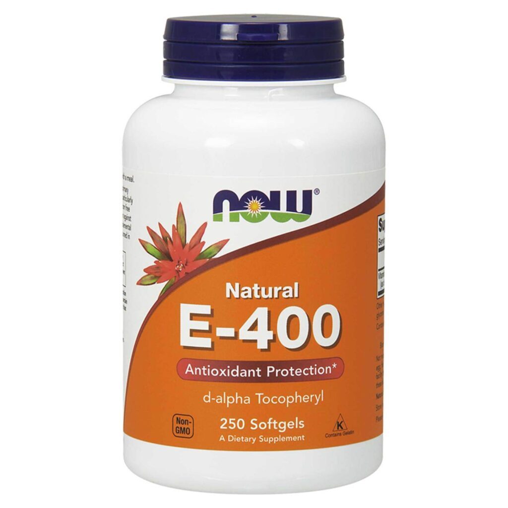 Now Foods E-400 D-Alfa Acetato de Tocoferol - Vitamina E 250 Cápsulas