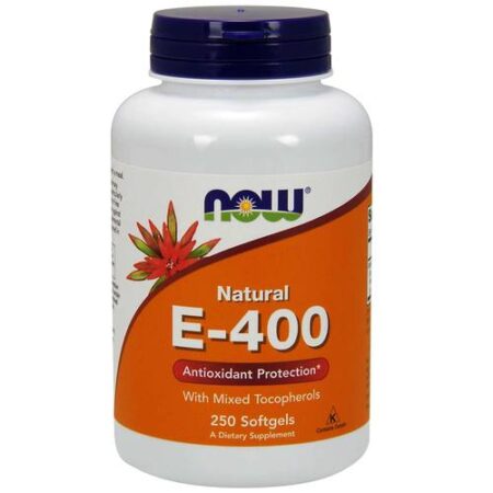 Now Foods, Vitamina E Misturado com Tocoferóis - 400 UI - 250 Cápsulas em Gel