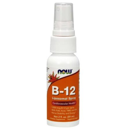 Now Foods, Spray Liposomal B-12 com Acido Fólico- 60 ml