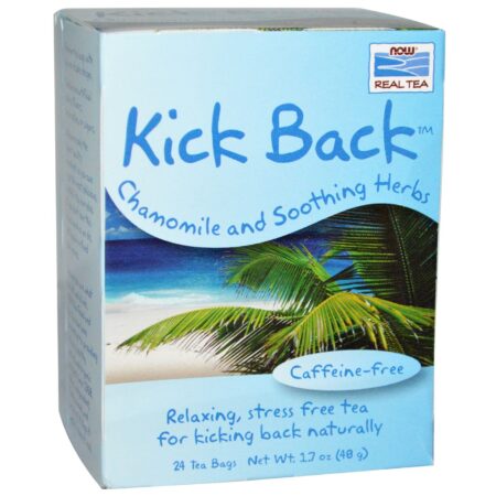 Now Foods, Chá Kick Back™ para Relaxamento - 24 sacos de chá