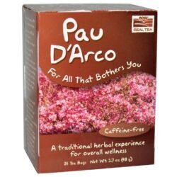 Now Foods Chá de Pau D'Arco Sem Cafeína - 24 Saquinhos de Chá para Bem-Estar