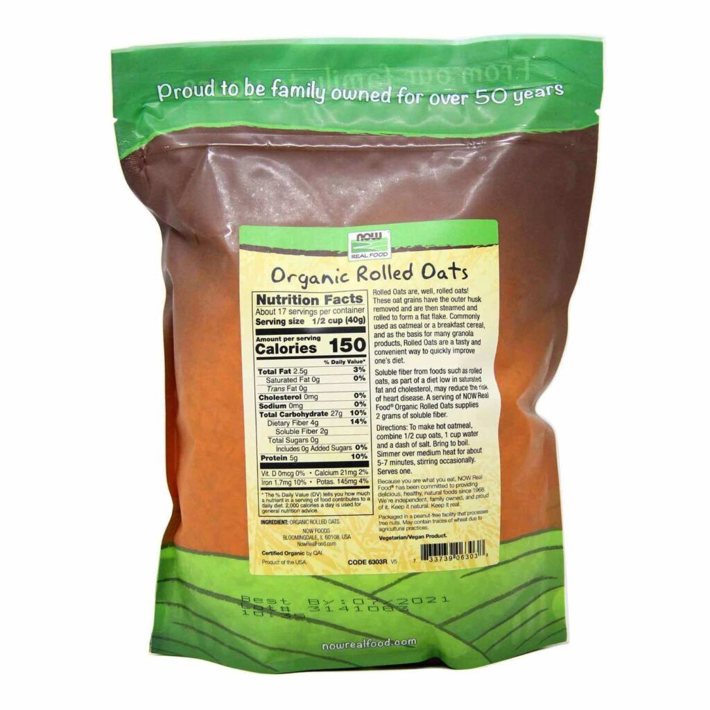 Now Foods Aveia Orgânica em Flocos - 680g: Nutrição Pura e Energia Natural - Imagem 2
